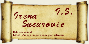 Irena Šućurović vizit kartica